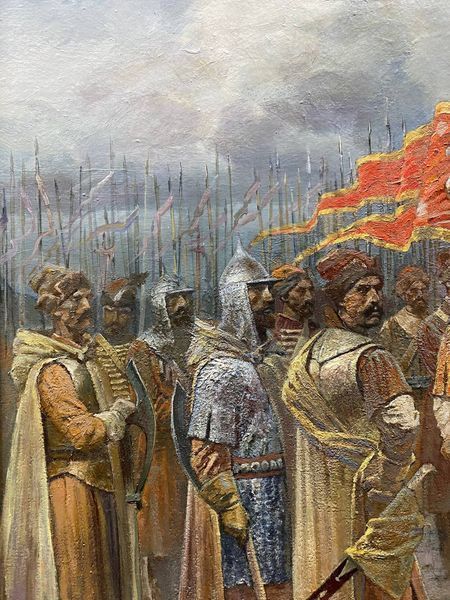 Гетьман Сагайдачний під Арбатськими воротами москви 1618р serebrykov0016_2023 фото